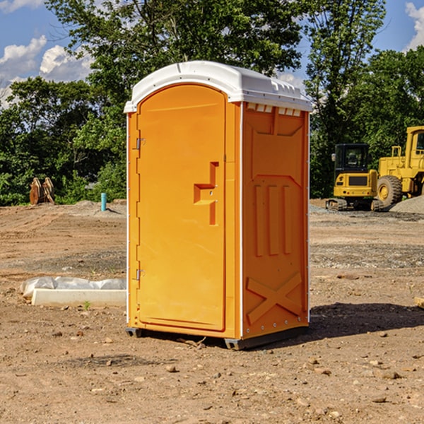 can i customize the exterior of the portable restrooms with my event logo or branding in Harrison County